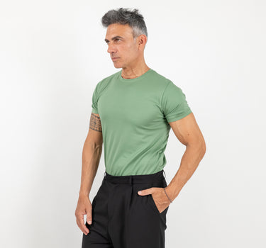 T-shirt effetto seta - Verde Chiaro