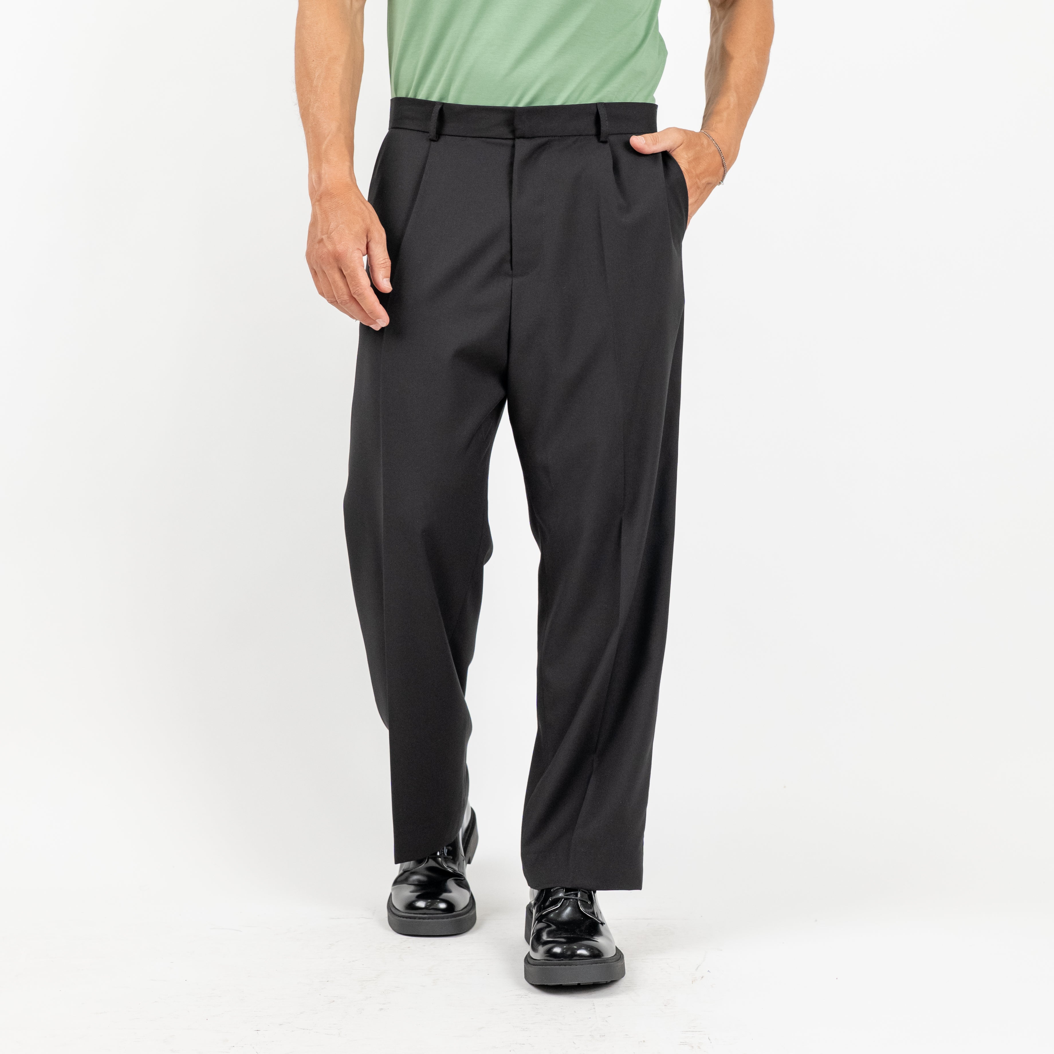 Pantalone sartoriale taglio morbido - Nero