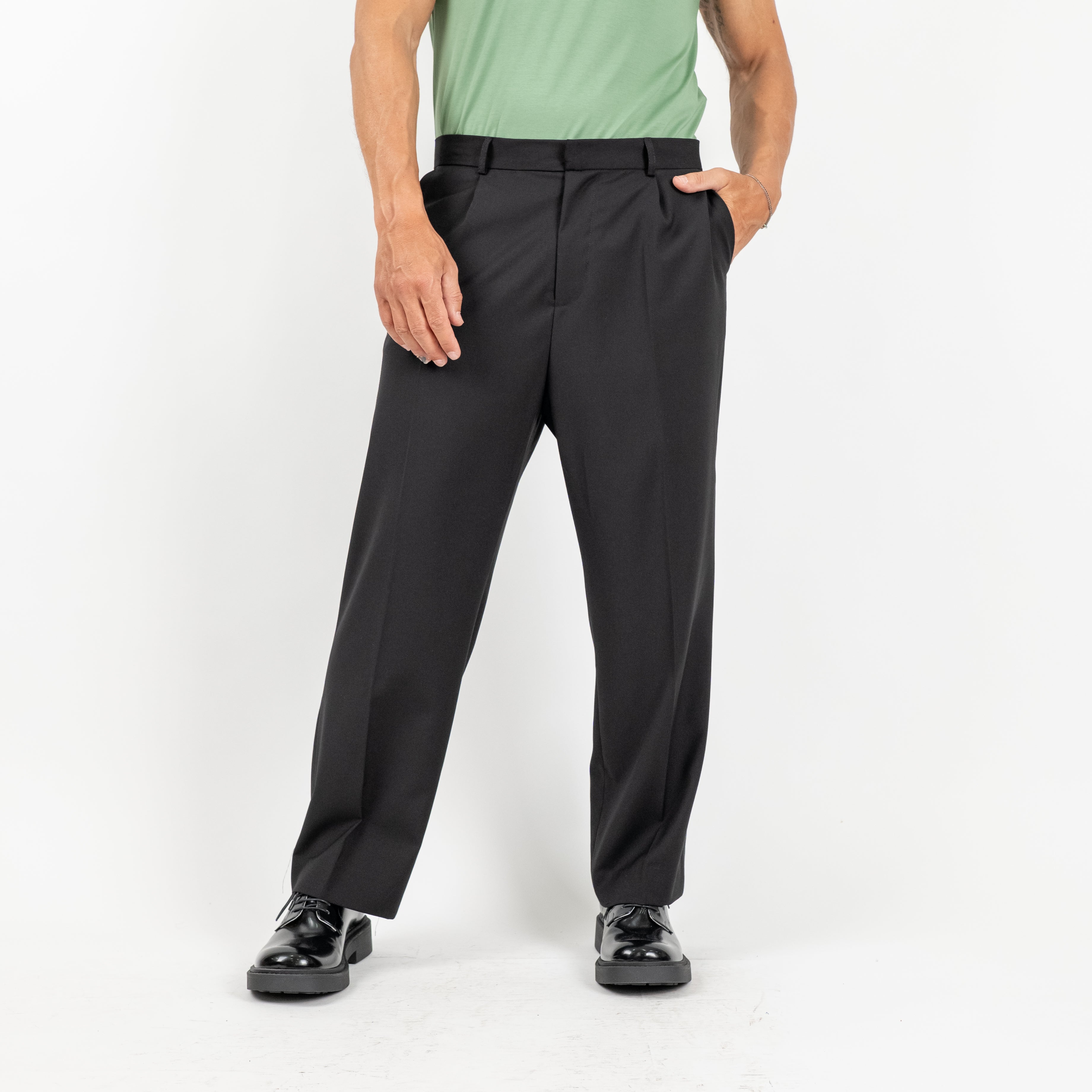 Pantalone sartoriale taglio morbido - Nero