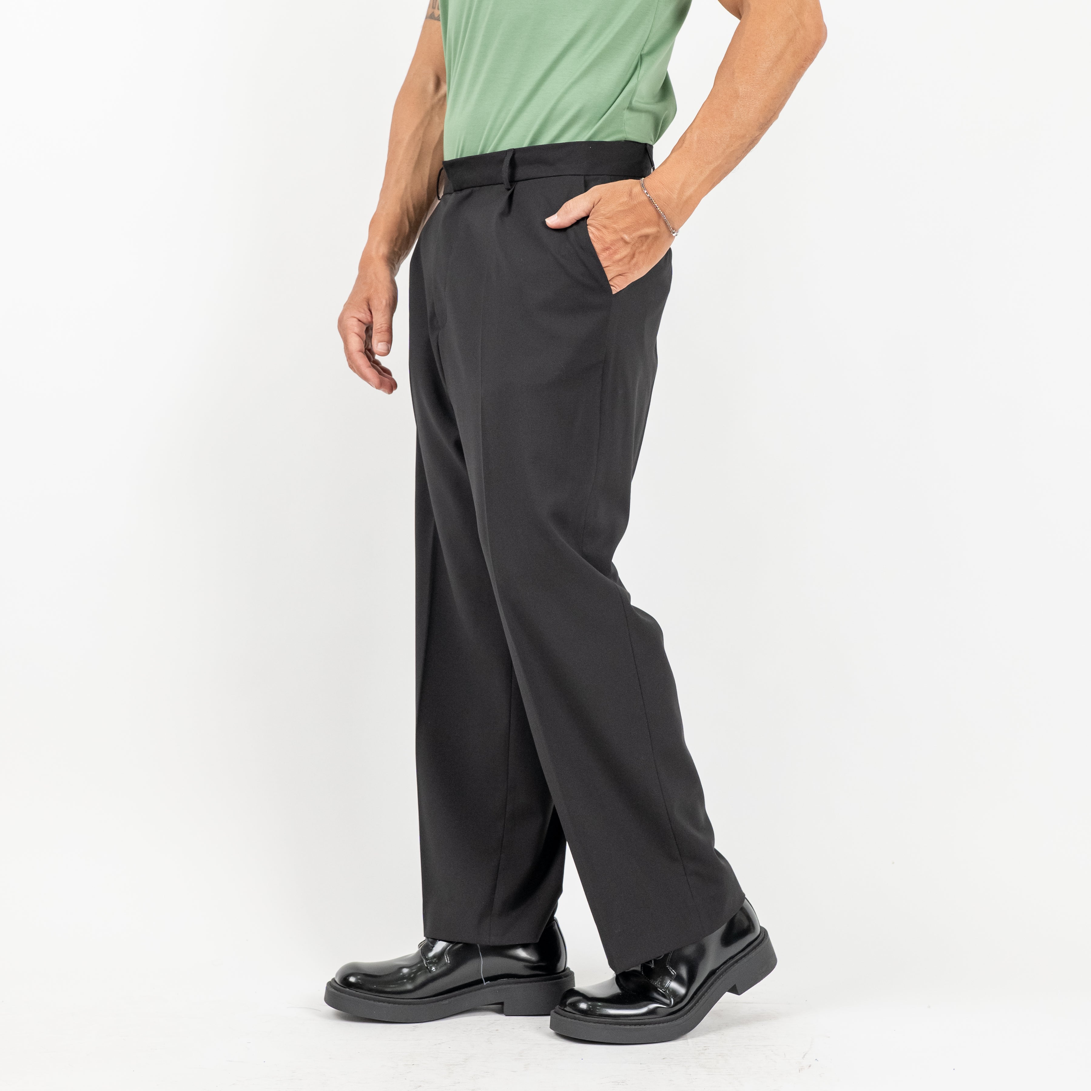 Pantalone sartoriale taglio morbido - Nero