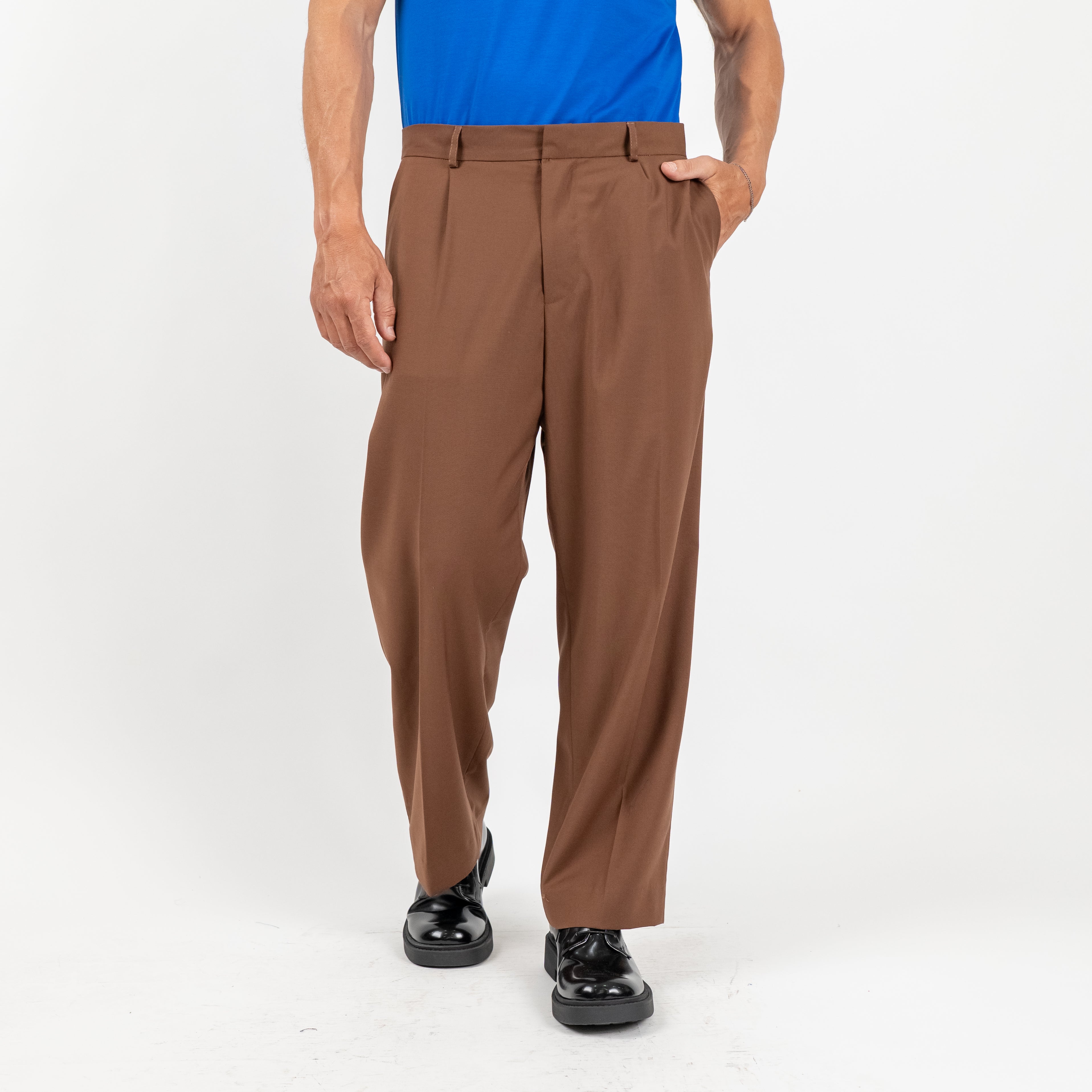 Pantalone sartoriale taglio morbido - Moro