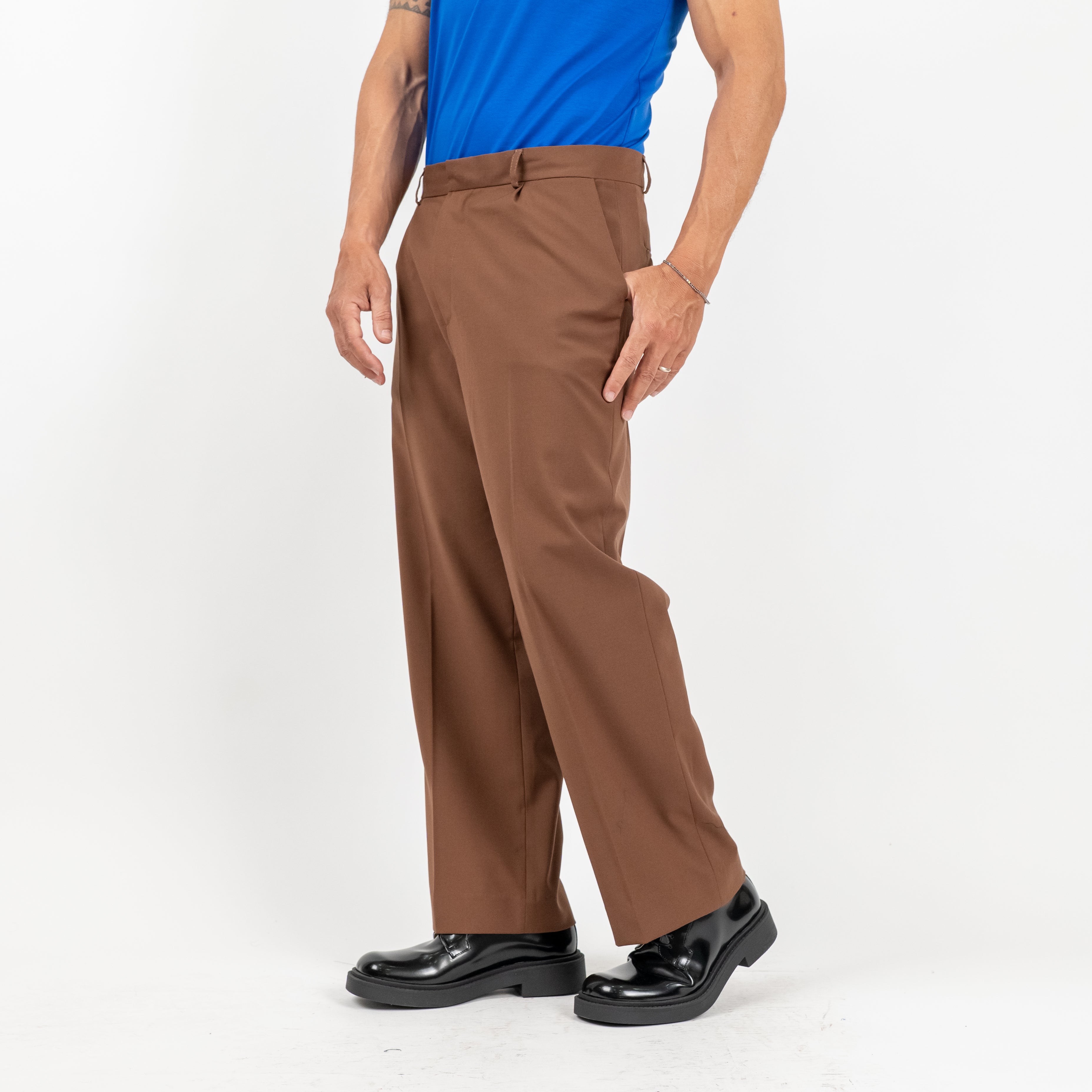 Pantalone sartoriale taglio morbido - Moro