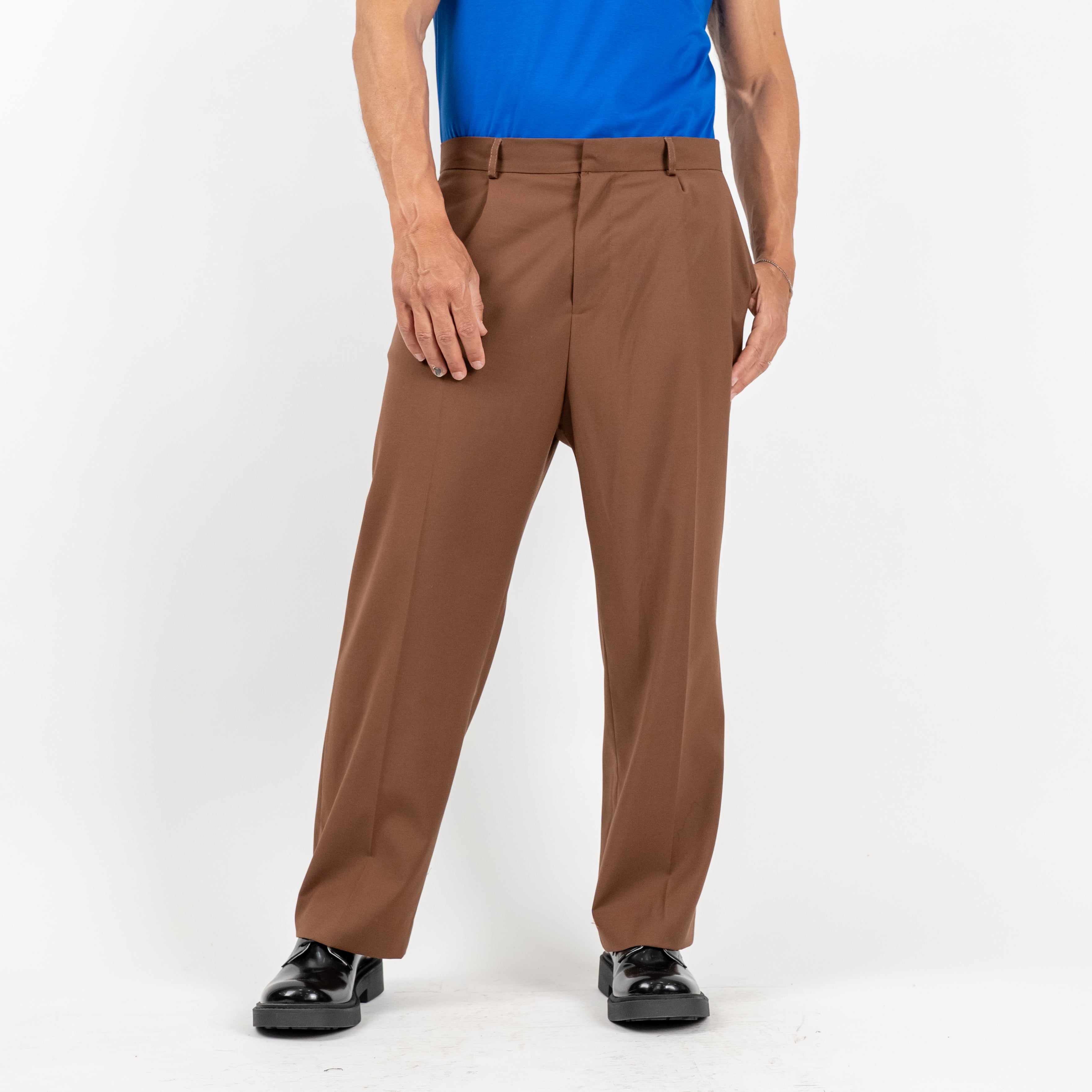 Pantalone sartoriale taglio morbido - Moro