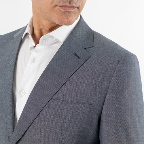 Single-breasted rice grain suit - Grey