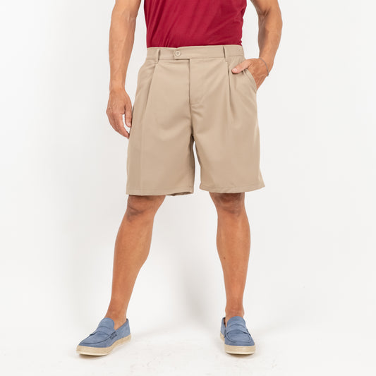 Bermuda con molla sul retro - Beige