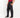 Pantalone fondo largo in misto lino - Nero