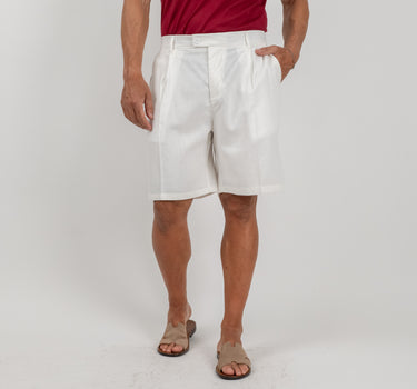 Bermuda in misto lino - Bianco