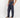 Pantalone fondo largo in misto lino - Blu
