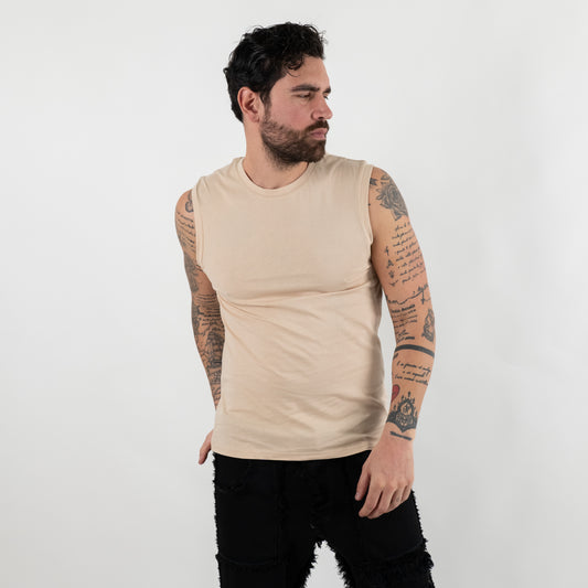 Canotta smanicata classica - Beige