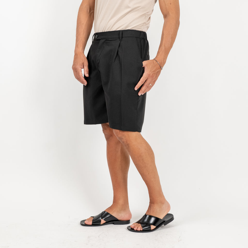 Bermuda con molla sul retro - Nero