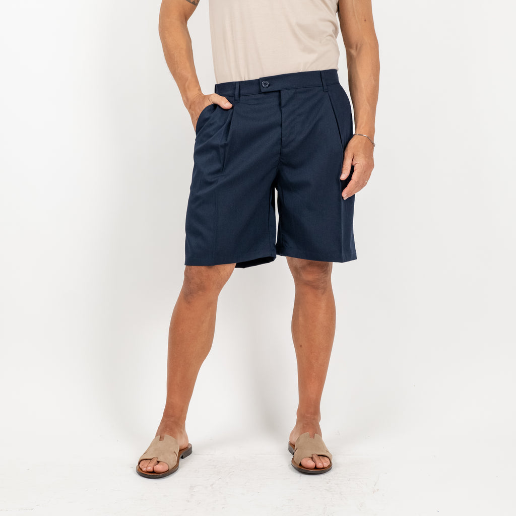 Bermuda con molla sul retro - Blu