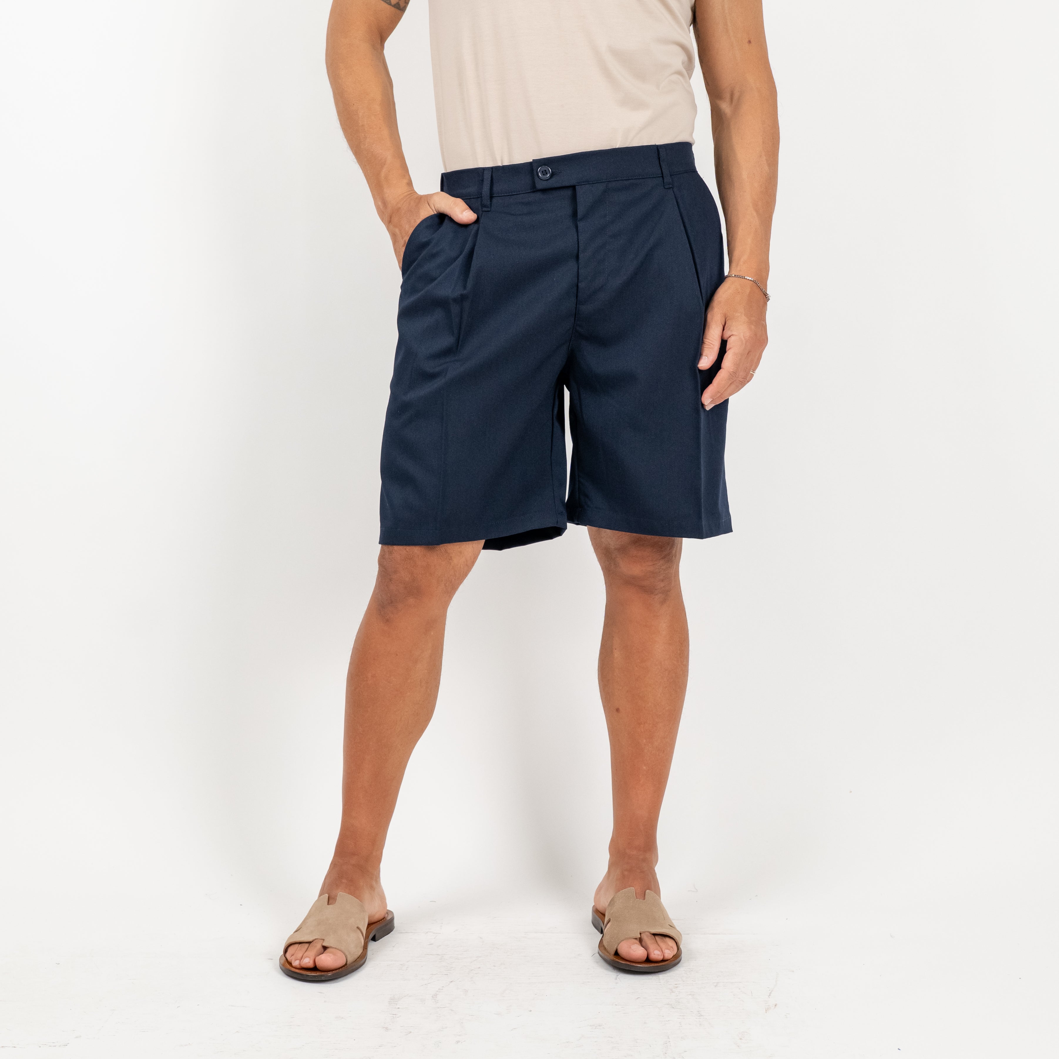 Bermuda con molla sul retro - Blu