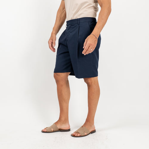 Bermuda shorts with spring on the back - Blue 