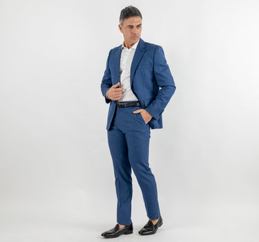 Abito monopetto melange - Blu Navy