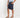 Bermuda con molla in misto lino - Blu
