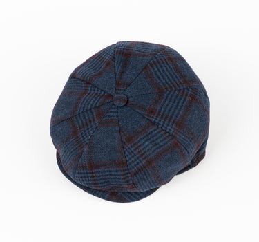 Coppola in lana principe di galles - Blu