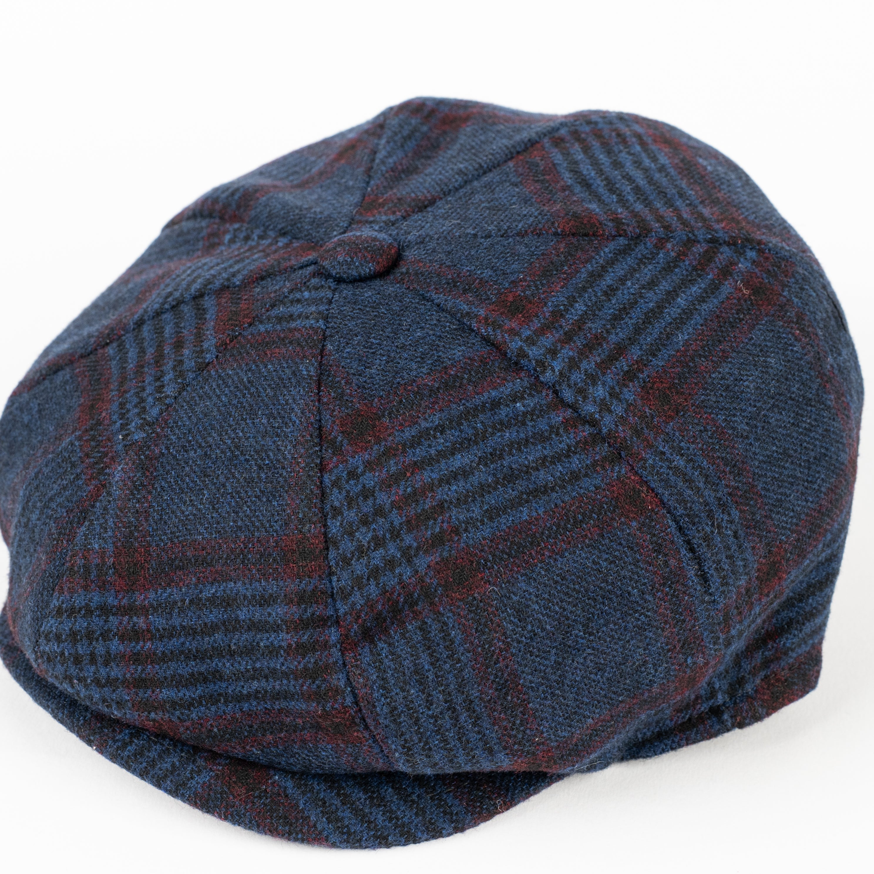 Coppola in lana principe di galles - Blu