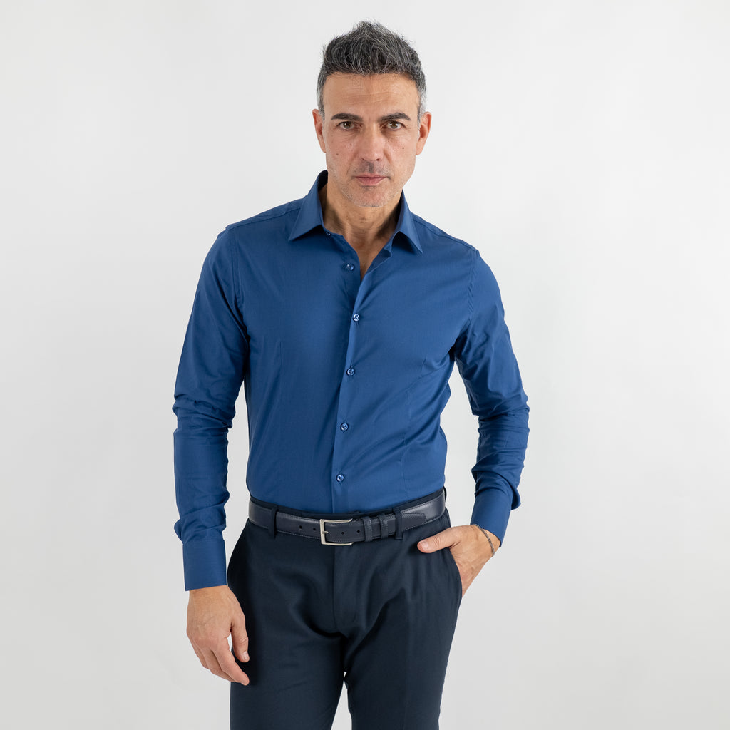 Camicia sartoriale slim fit - Blu Navy