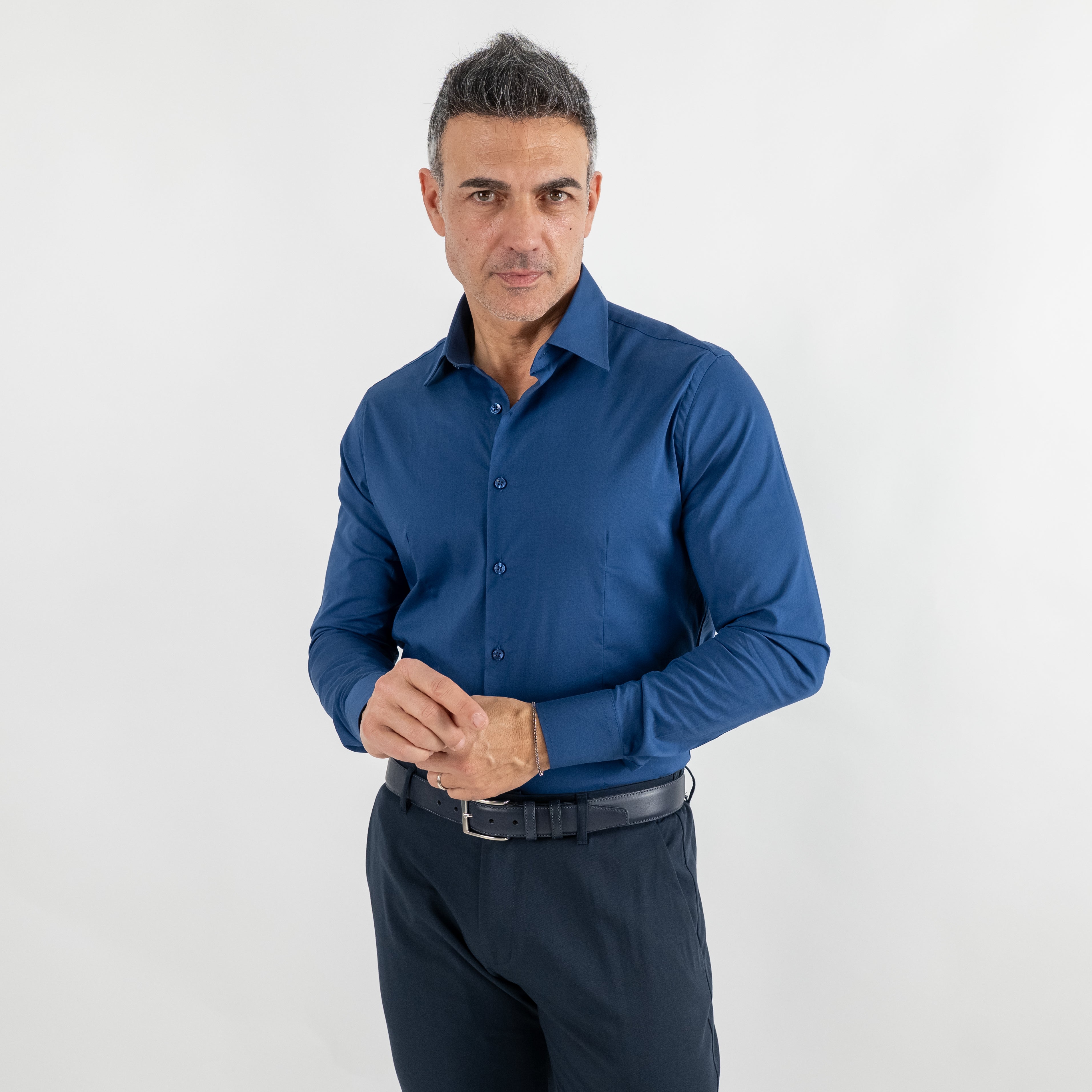 Camicia sartoriale slim fit - Blu Navy