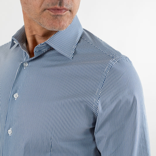 Camisa de vestir lisa - Azul denim