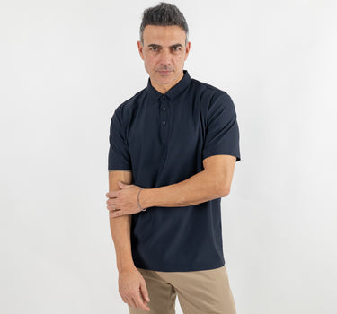 Polo effetto seta - Blu