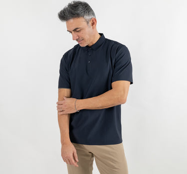 Polo effetto seta - Blu