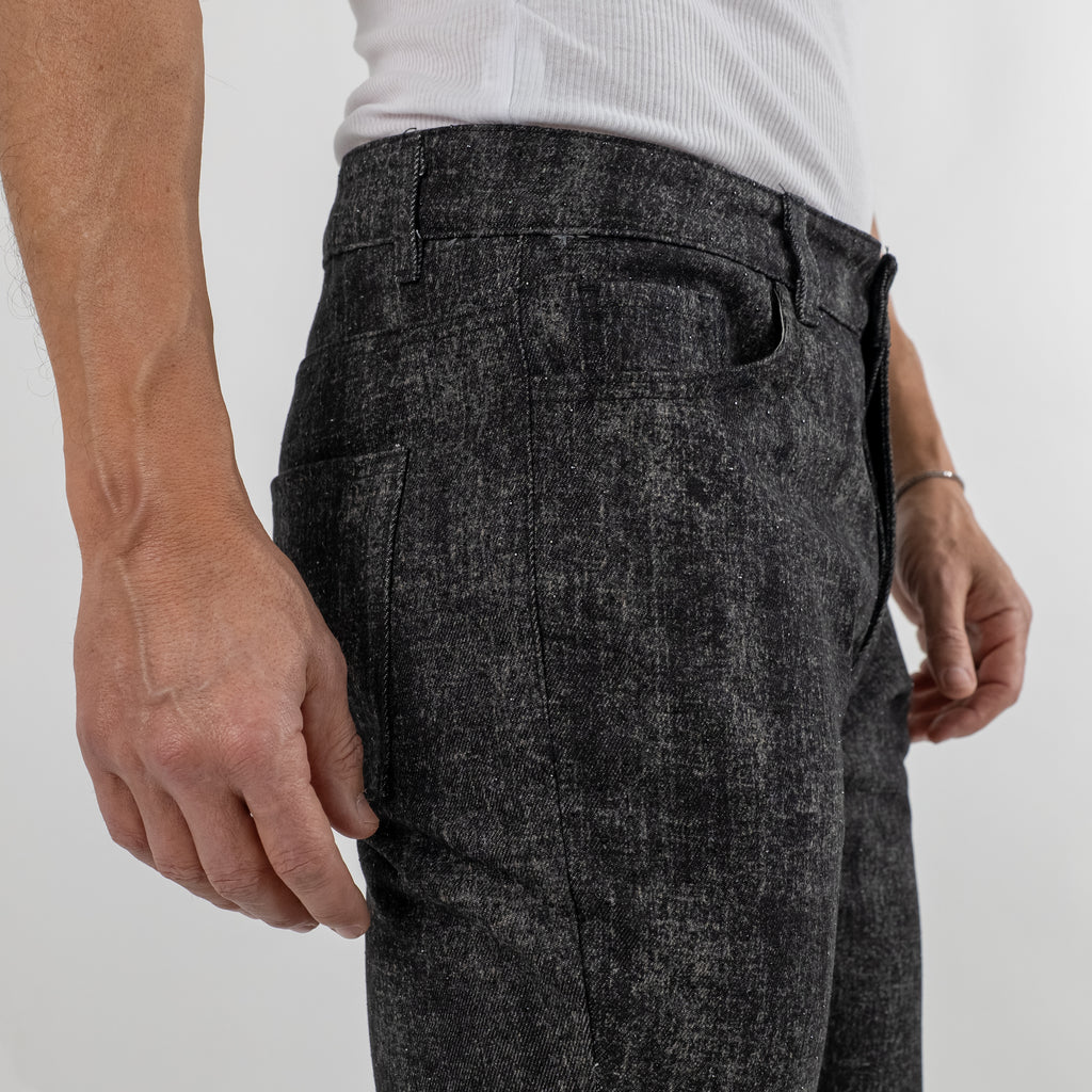 Jeans with rhinestones - Black