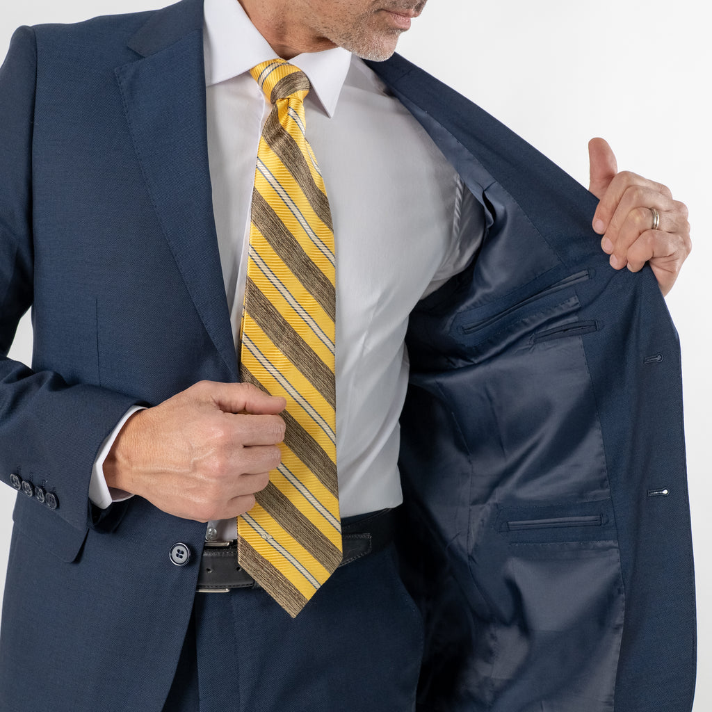 Abito monopetto effetto chicco di riso - Blu