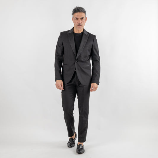 Smoking con strass - Nero