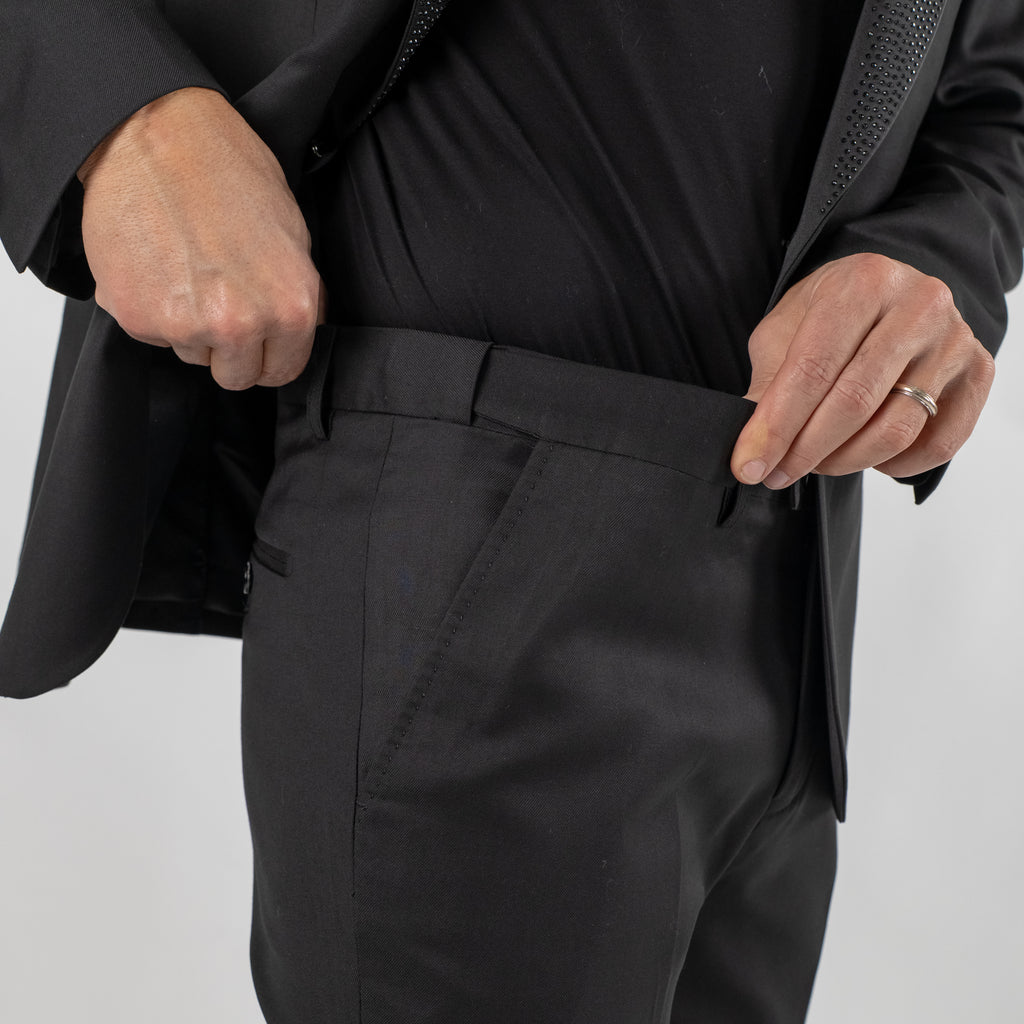 Esmoquin con pedrería - Negro