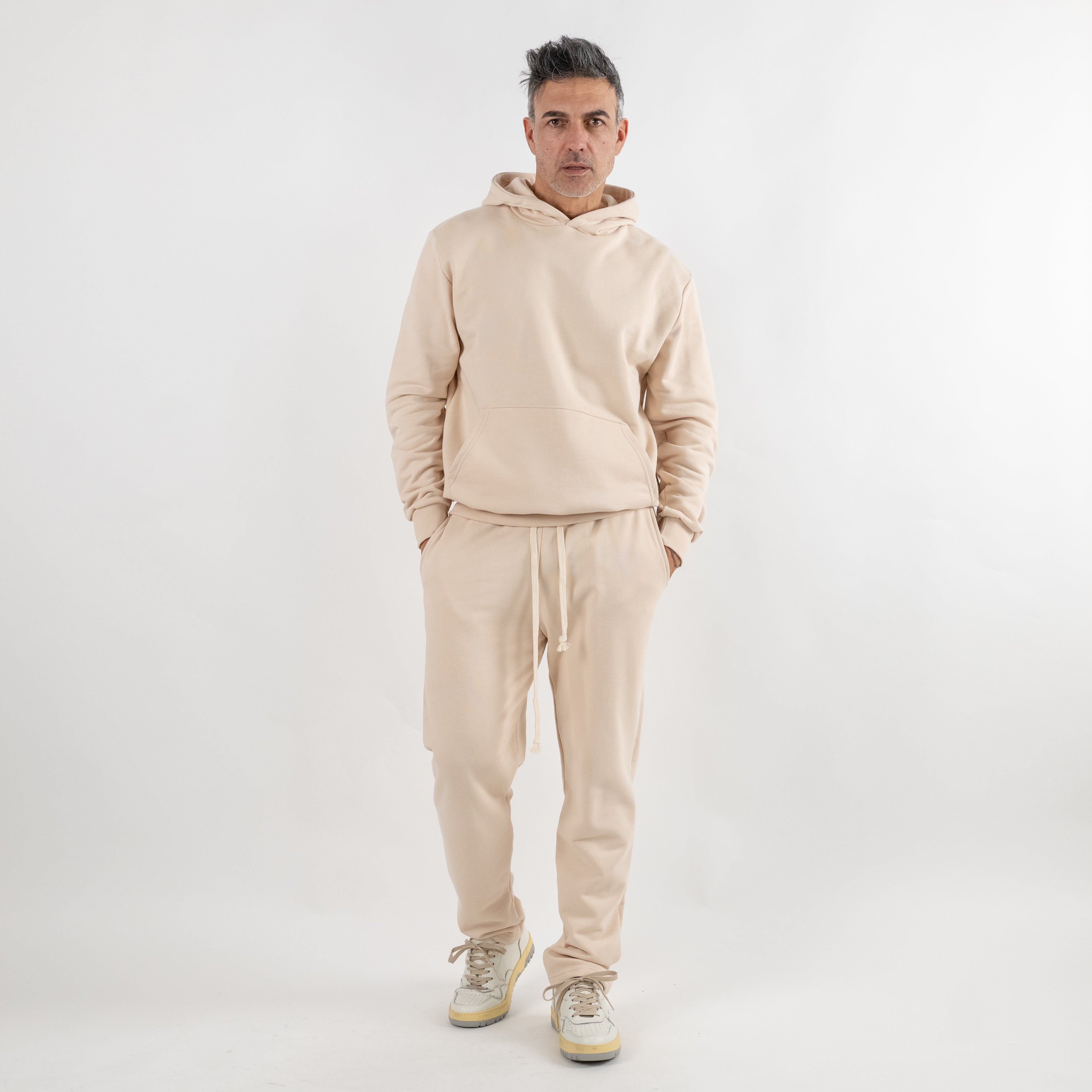 Tuta casual in 100% cotone - Beige