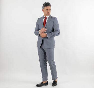 Single-breasted Suit with Stitched Lapel - Black