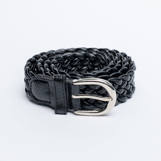 Cintura a Treccia  - Nero