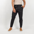 Pantalón slim fit con cintura elástica - Negro