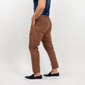 Pantalone slim fit con vita elasticizzata - Tabacco