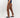 Pantalone slim fit con vita elasticizzata - Tabacco