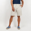 Bermuda shorts with flap pockets on the back - Ivory 