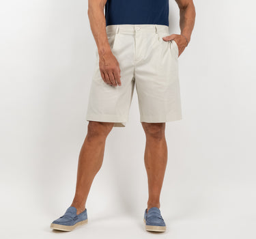 Bermuda con tasche a pattina sul retro - Avorio