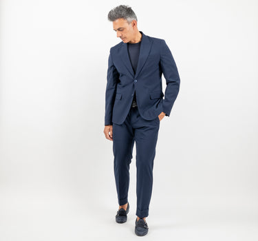 🔵Abito monopetto con rever a lancia - Blu
