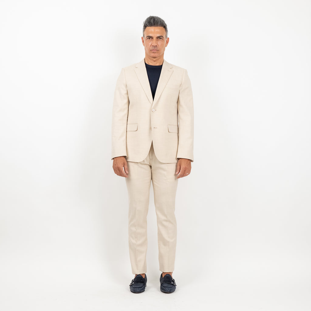 Abito monopetto melange - Beige