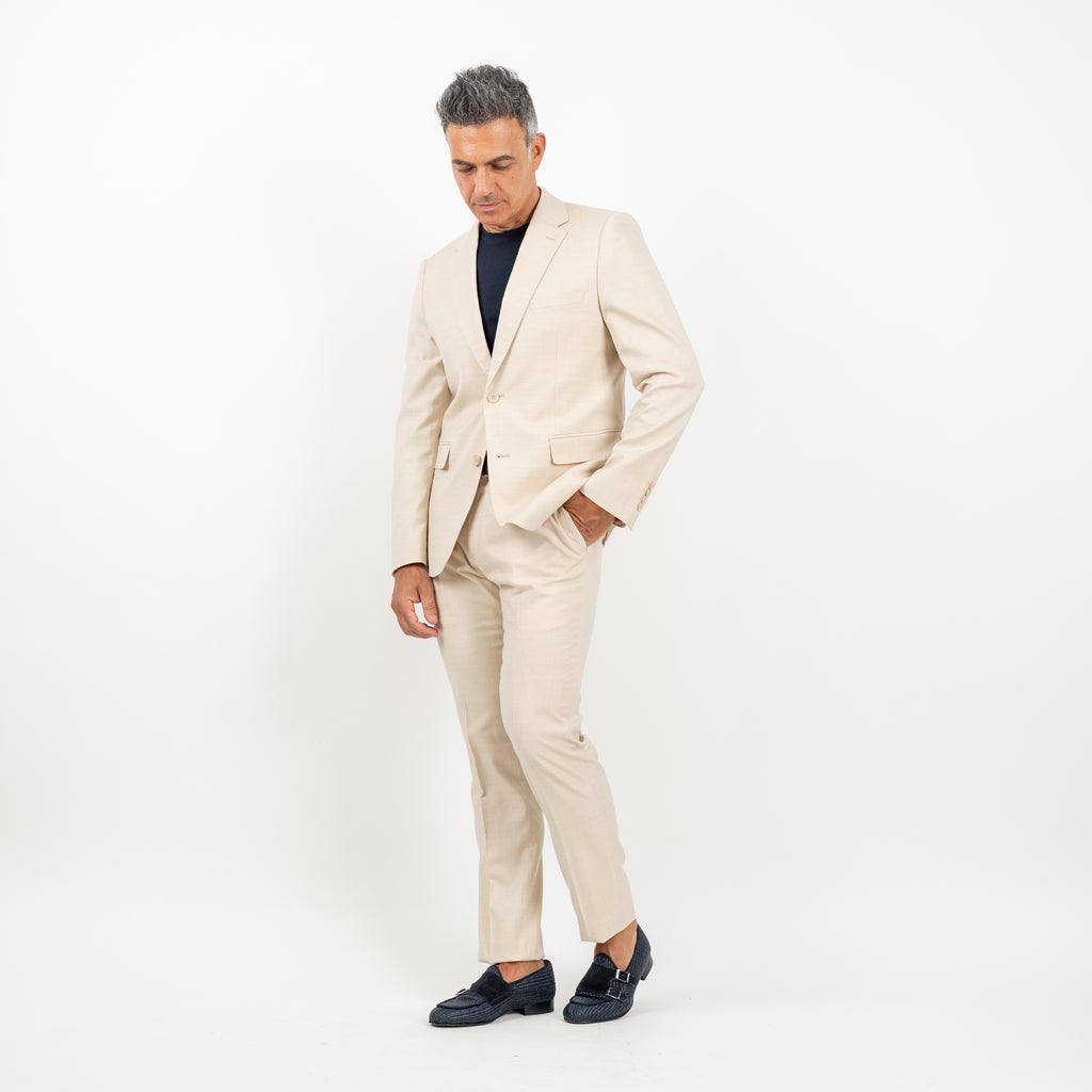 Abito monopetto melange - Beige