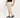 Pantalone con Fibbia Laterale in Lino - Beige