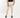 Pantalone con Fibbia Laterale in Lino - Beige