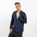 Double-breasted V-neck jacket - Blue 