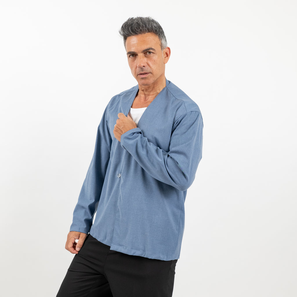 Giacca doppiopetto scollo a V - Polvere