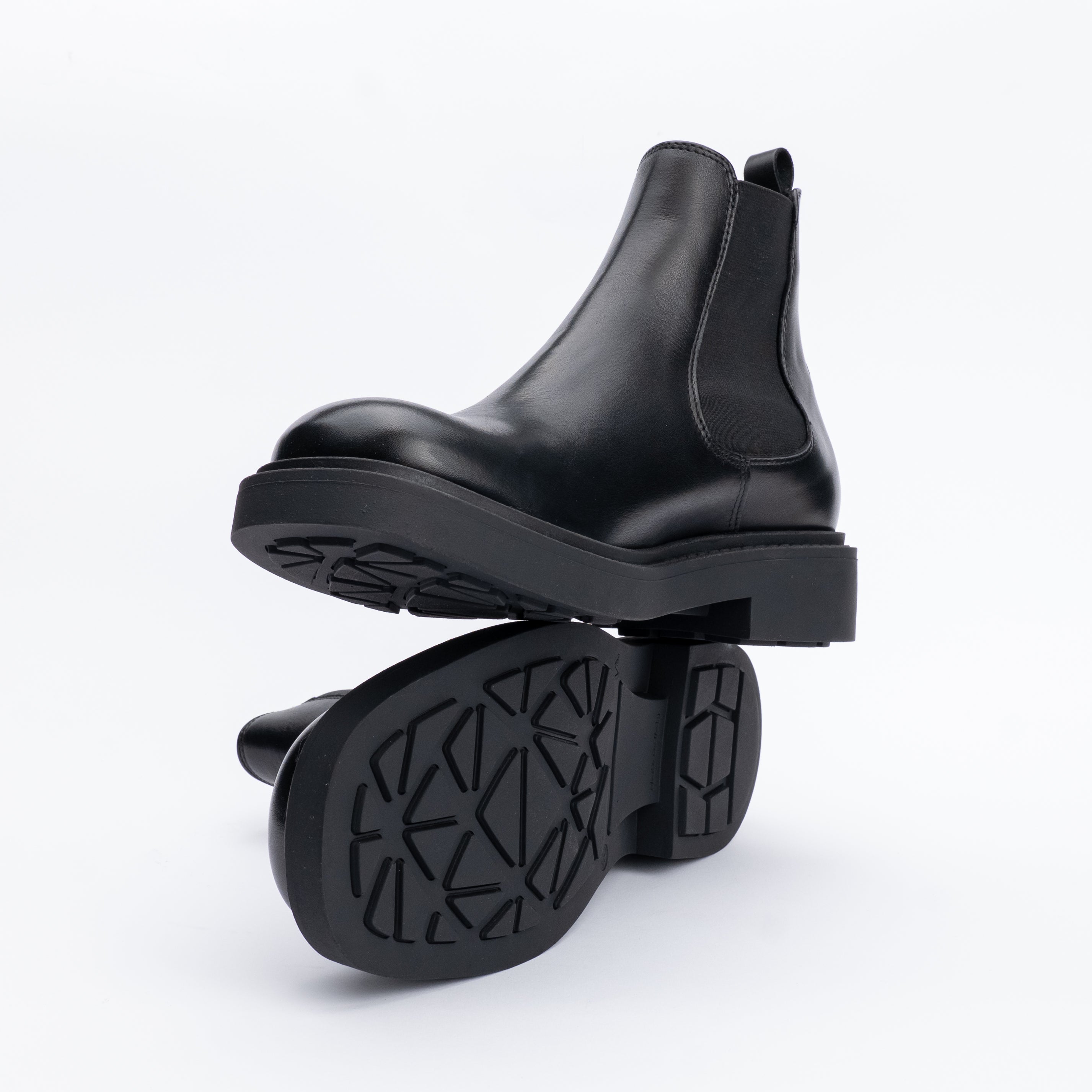 Mocasín de ante con doble hebilla - Negro