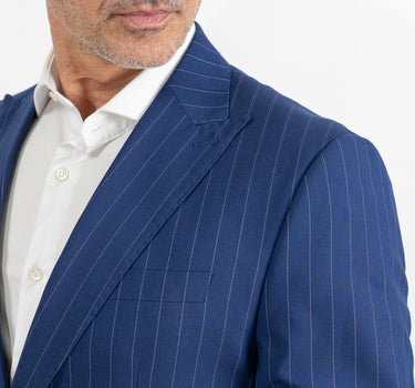 Abito monopetto Gessato - Blu Navy