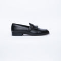 Double Buckle Suede Moccasin - Black