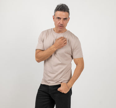 T-shirt regular in cotone 16/1 - Fango