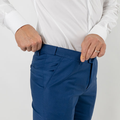 Traje cruzado melange - Azul real